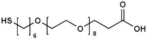 Picture of HS-(CH<sub>2</sub>)<sub>6</sub>-O-PEG<sub>8</sub>-CH<sub>2</sub>CH<sub>2</sub>COOH