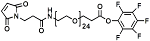 Picture of Maleimide-NH-PEG<sub>24</sub>-CH<sub>2</sub>CH<sub>2</sub>COOPFP Ester