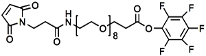 Picture of Maleimide-NH-PEG<sub>8</sub>-CH<sub>2</sub>CH<sub>2</sub>COOPFP Ester