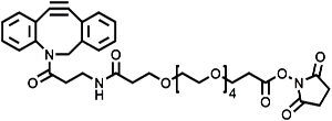 Picture of DBCO-NH-PEG<sub>4</sub>-CH<sub>2</sub>CH<sub>2</sub>COONHS ester