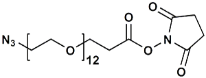 Picture of N<sub>3</sub>-PEG<sub>12</sub>-CH<sub>2</sub>CH<sub>2</sub>COONHS Ester