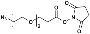 Picture of N<sub>3</sub>-PEG<sub>2</sub>-CH<sub>2</sub>CH<sub>2</sub>COONHS Ester