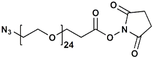 Picture of N<sub>3</sub>-PEG<sub>24</sub>- CH<sub>2</sub>CH<sub>2</sub>COONHS Ester