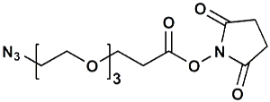 Picture of N<sub>3</sub>-PEG<sub>3</sub>-CH<sub>2</sub>CH<sub>2</sub>COONHS Ester