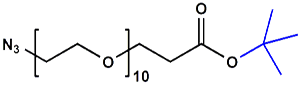 Picture of N<sub>3</sub>-PEG<sub>10</sub>- CH<sub>2</sub>CH<sub>2</sub>COO<sup>t</sup>Bu