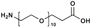 Picture of H<sub>2</sub>N-PEG<sub>10</sub>-CH<sub>2</sub>CH<sub>2</sub>COOH