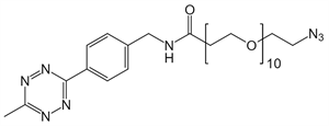 Picture of Methyltetrazine-amino-PEG<sub>10</sub>-azide