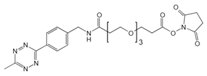 Picture of Methyltetrazine-amino-PEG<sub>3</sub>-CH<sub>2</sub>CH<sub>2</sub>COONHS