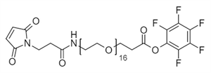 Picture of Maleimide-NH-PEG<sub>16</sub>-CH<sub>2</sub>CH<sub>2</sub>COOPFP Ester