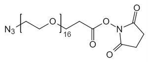 Picture of N<sub>3</sub>-PEG<sub>16</sub>-CH<sub>2</sub>CH<sub>2</sub>COONHS Ester