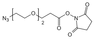 Picture of N<sub>3</sub>-PEG<sub>2</sub>-CH<sub>2</sub>CH<sub>2</sub>COONHS Ester