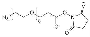 Picture of N<sub>3</sub>-PEG<sub>8</sub>-CH<sub>2</sub>CH<sub>2</sub>COONHS Ester