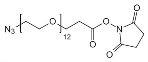 Picture of N<sub>3</sub>-PEG<sub>12</sub>-CH<sub>2</sub>CH<sub>2</sub>COONHS Ester