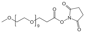 Picture of mPEG<sub>9</sub>-CH<sub>2</sub>CH<sub>2</sub>COONHS Ester