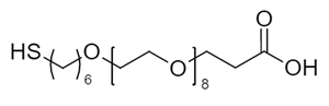 Picture of HS-(CH<sub>2</sub>)<sub>6</sub>-O-PEG<sub>8</sub>-CH<sub>2</sub>CH<sub>2</sub>COOH